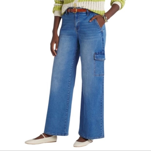 KanCan Denim - KanCan Londyn High Rise Cargo Wide leg jeans casual everyday size 28 women’s